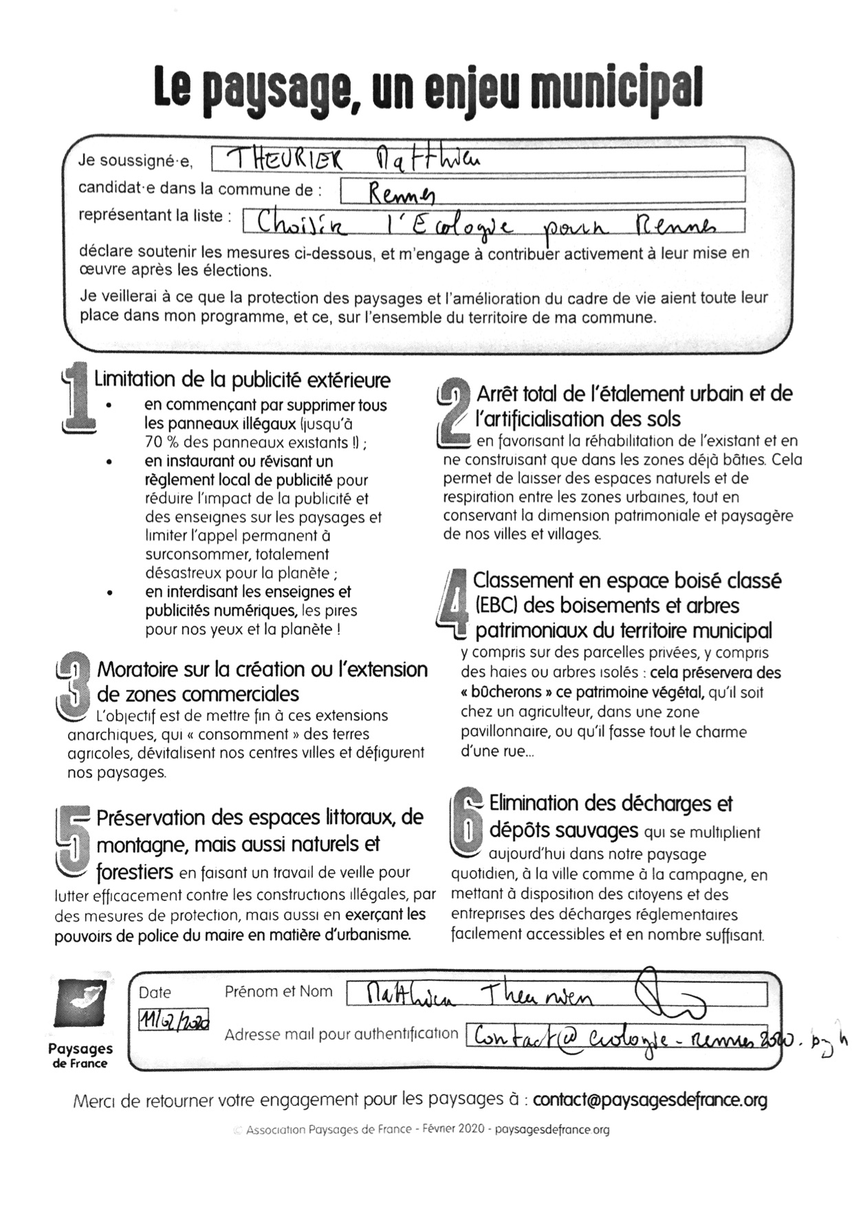 Charte le paysage un enjeu municipal